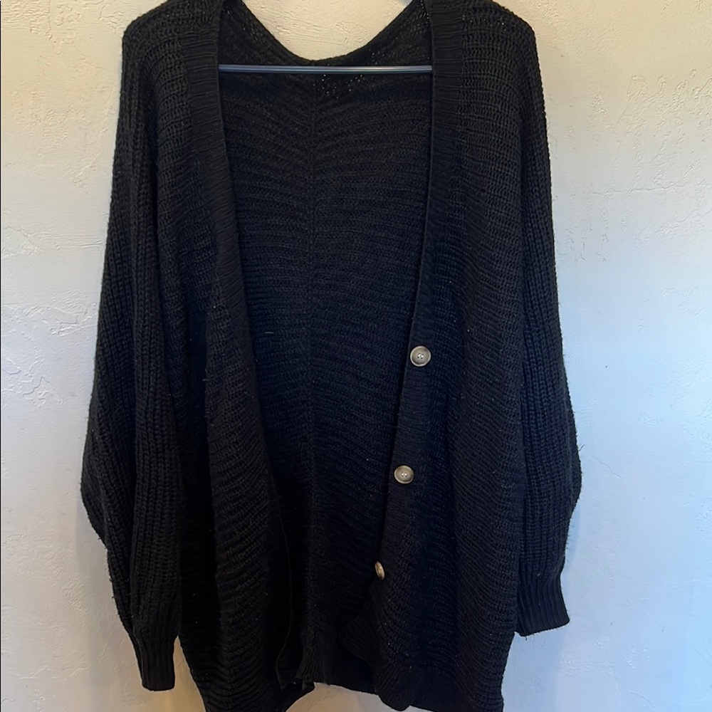 Women's Black Cardigan Sweater